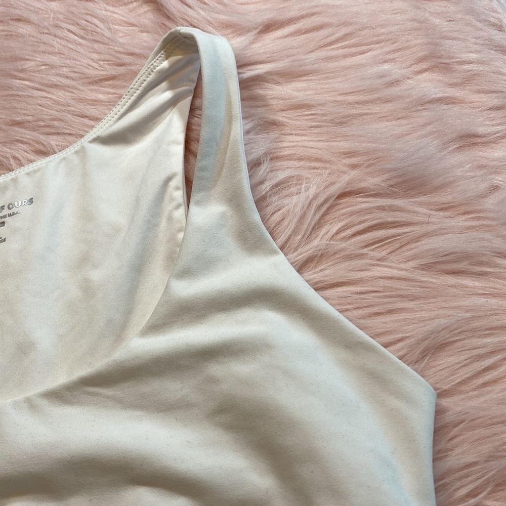 Year Of Ours White Crop Tank Racerback sz L - Picture 4 of 10